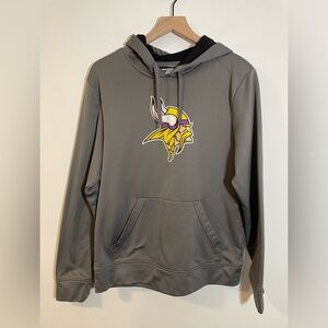 NFL MInnesota Vikings Gray Hooded Sweatshirt Men’s  Size Medium Hoodie Football